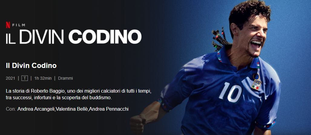 Netflix to premiere documentary movie about Roberto Baggio - The Divine Ponytail 