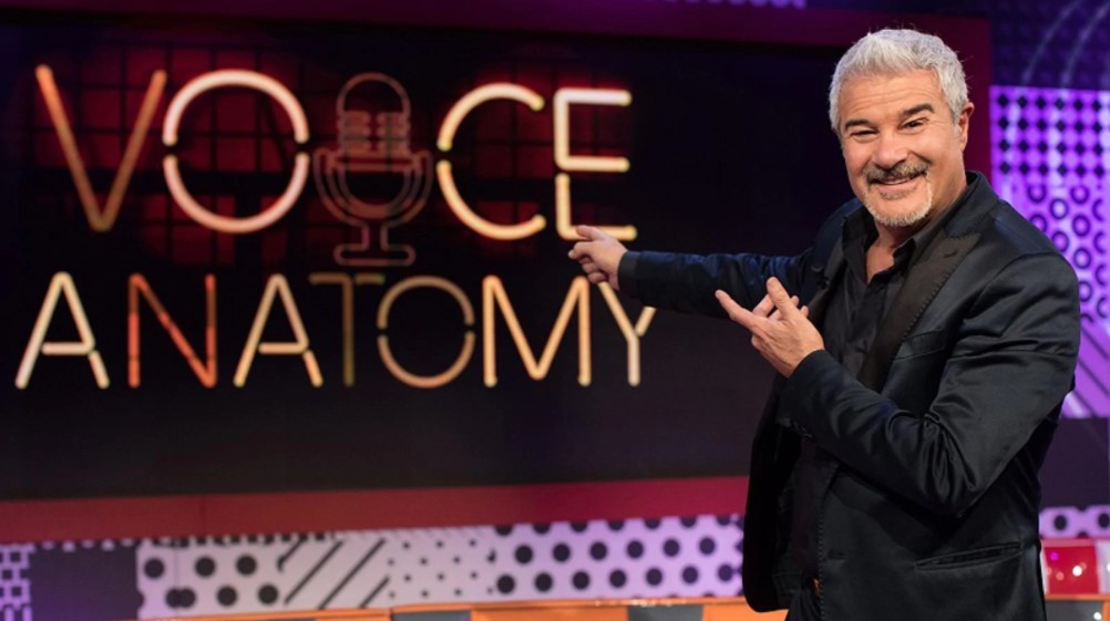 Rai 2 presents a late night show Voice Anatomy with Pino Insegno