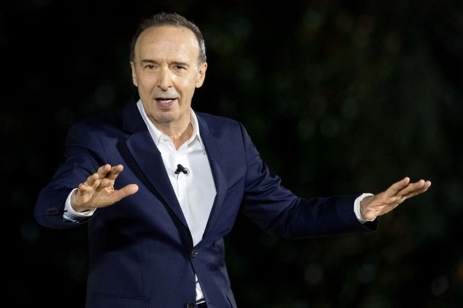 Wed, Dec 10, 2025: The Special Event with Roberto Benigni dedicated to San Pietro won pt slot with 24.4%; Turkish drama La Notte nel Cuore (15.1%); La Corrida (4.2%)