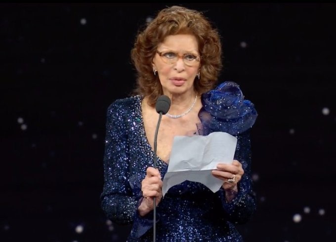Sophia Loren won the statuette of best actress at The David Awards 