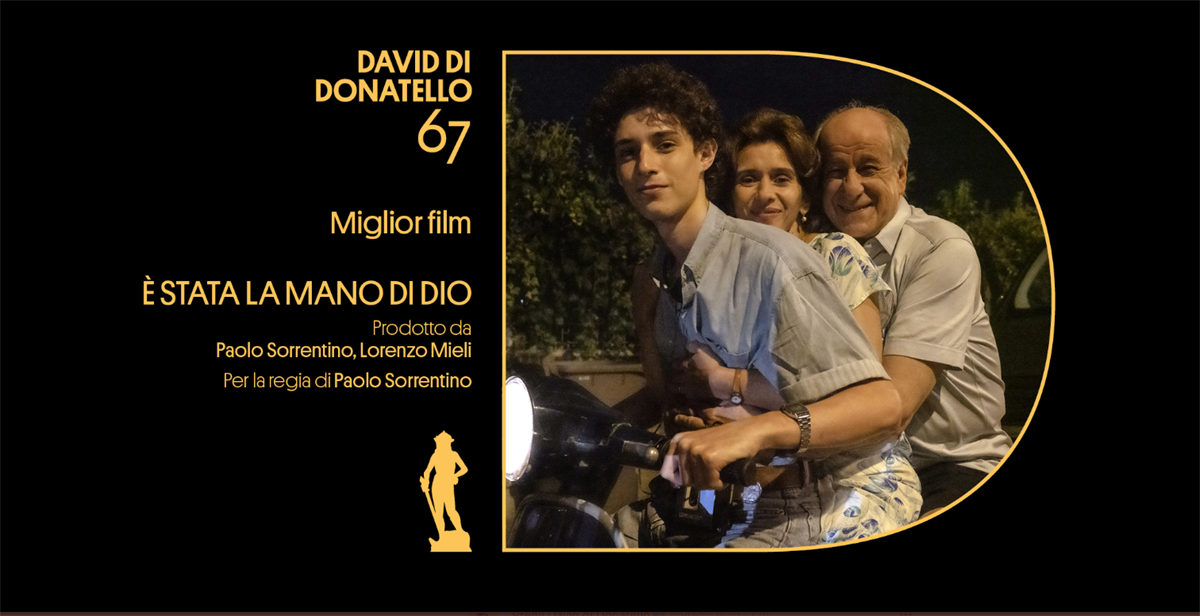 Sorrentino's movie The Hand Of God won the prize of Best Film at The David di Donatello Awards