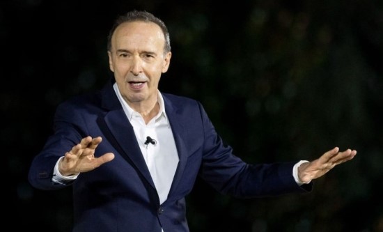 Wed, Dec 10, 2025: The Special Event with Roberto Benigni dedicated to San Pietro won pt slot with 24.4%; Turkish drama La Notte nel Cuore (15.1%); La Corrida (4.2%)