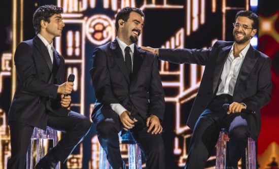 Wed, Oct 14, 2026: Rai 1 edges out Canale 5 as Tale e Quale Show (17.9%) leads prime time; Canale 5 premiere Il Volo (17.7%) music event