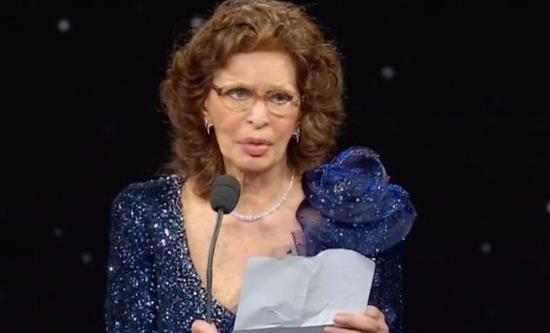 Sophia Loren won the statuette of best actress at The David Awards 